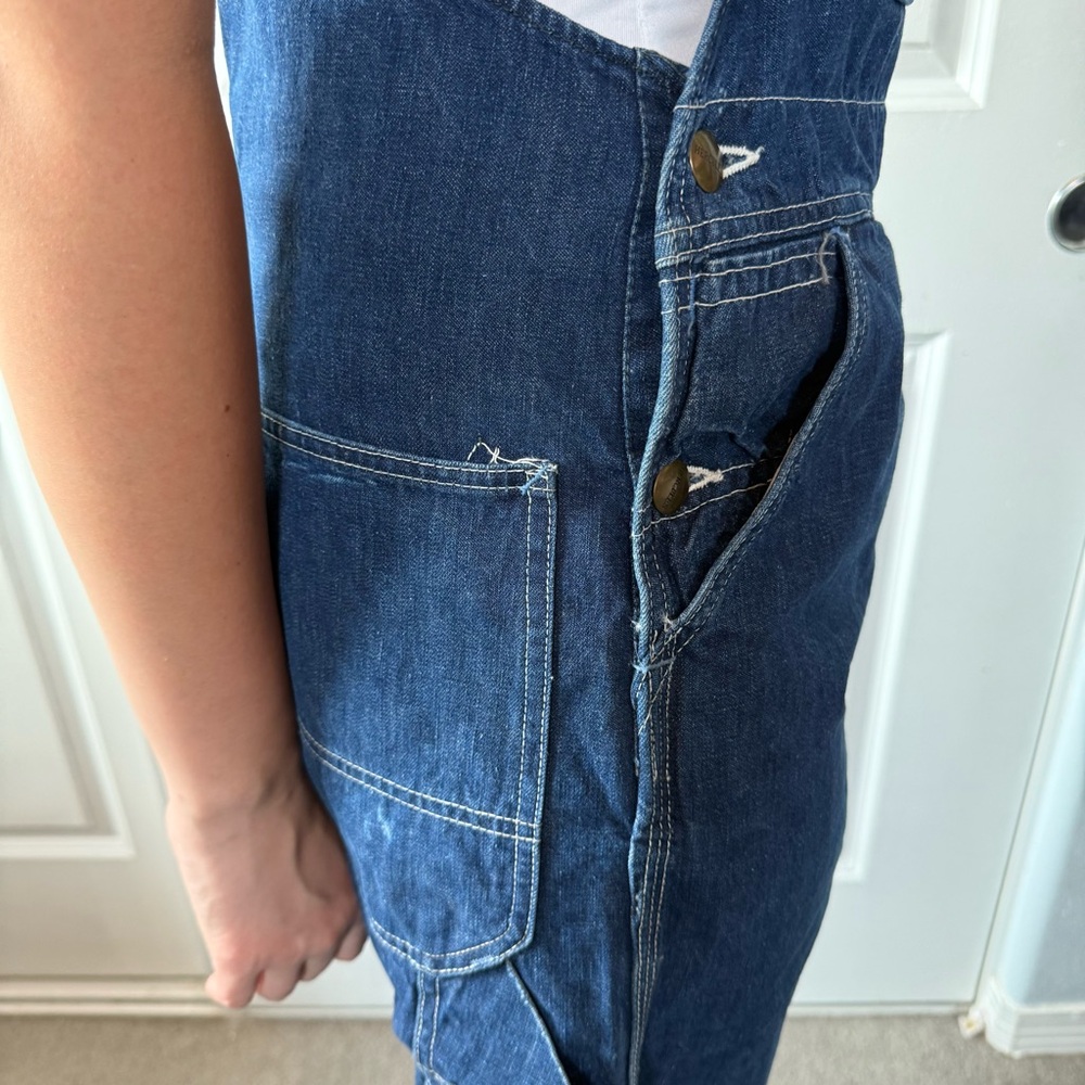 Vintage 50s 60s HERCULES dark Denim Overalls unisex M  VERY RARE union made - Picture 8 of 16